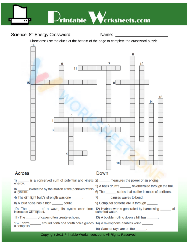 Light 8th Grade Science Worksheets And Answer Key Study Guides 