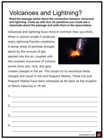 Lightning Facts Worksheets Science Of Lightning Types For Kids