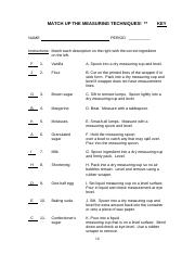 Measure Up Worksheets Answers