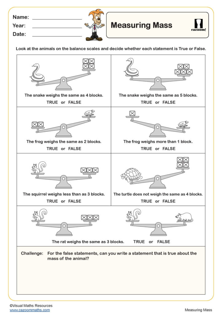 Measuring Mass Worksheet Key Stage 1 PDF Measurement Worksheets