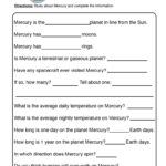 Mercury Planet Worksheet By Teach Simple