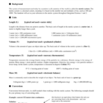 Metric System Handout Worksheet Integrated Science 1 Redwood