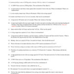 Motion Matching Worksheet Physical Science If8767 Answers