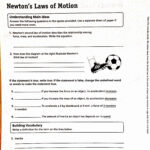 Newtons Laws Worksheet Physical Science