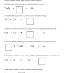 Nuclear Decay Worksheet Answers Key Wordworksheet