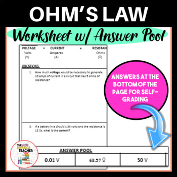 Ohm 39 s Law Answer Pool Worksheet By The Petite Physics Teacher TpT