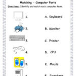 Parts Of A Computer Worksheet For Class 1