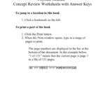 Physical Science Concept Review Worksheets With Answer Keys