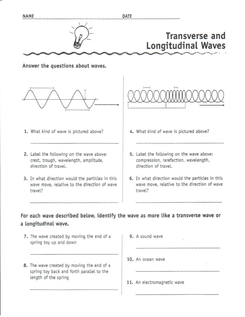 Physical Science Electromagnetic Waves Worksheet