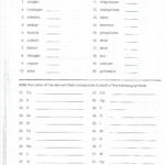 Physical Science Element Worksheet