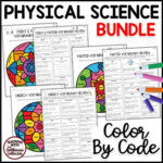 Physical Science Vocabulary Color By Code Worksheets Bundle TPT