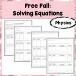 Physics Unit 1 Free Fall Practice Problems Worksheet TpT