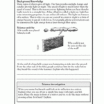 Properties Of Light 5th Grade Science Worksheet GreatSchools