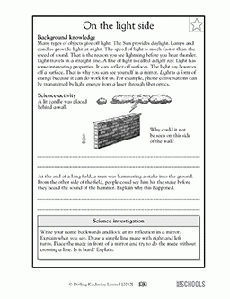 Properties Of Light 5th Grade Science Worksheet GreatSchools