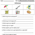 Properties Of Materials Worksheet For Grade 3