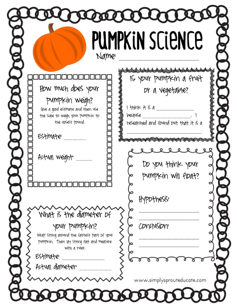 Pumpkin Science Free Printable S