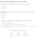 Quiz Worksheet Standards For 21st Century Learning Study