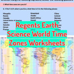 Regents Earth Science World Time Zones Worksheets With Answer Key