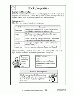 Rock Properties 5th Grade Science Worksheet GreatSchools