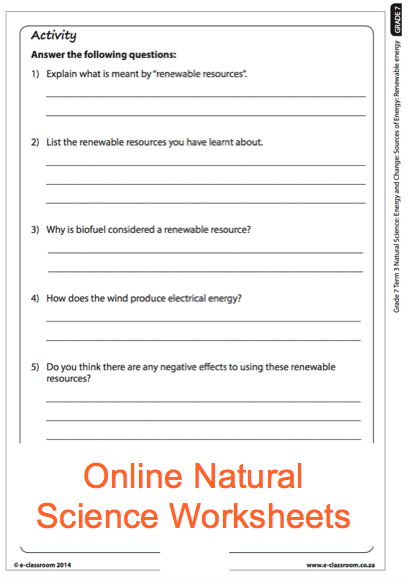 Science Energy 7th Grade Worksheet Scienceworksheets