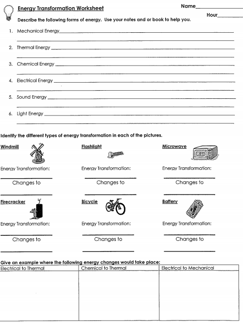 Science Energy 7th Grade Worksheet Scienceworksheets