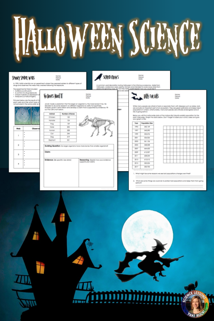 Science Halloween Worksheets