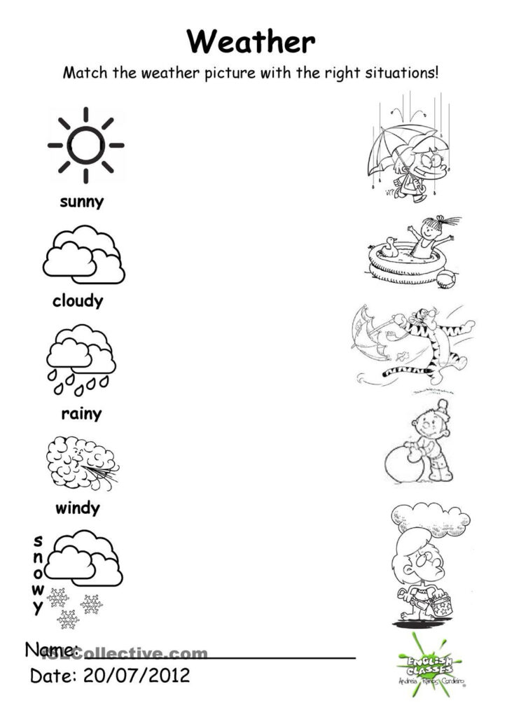 Science Weather Worksheet