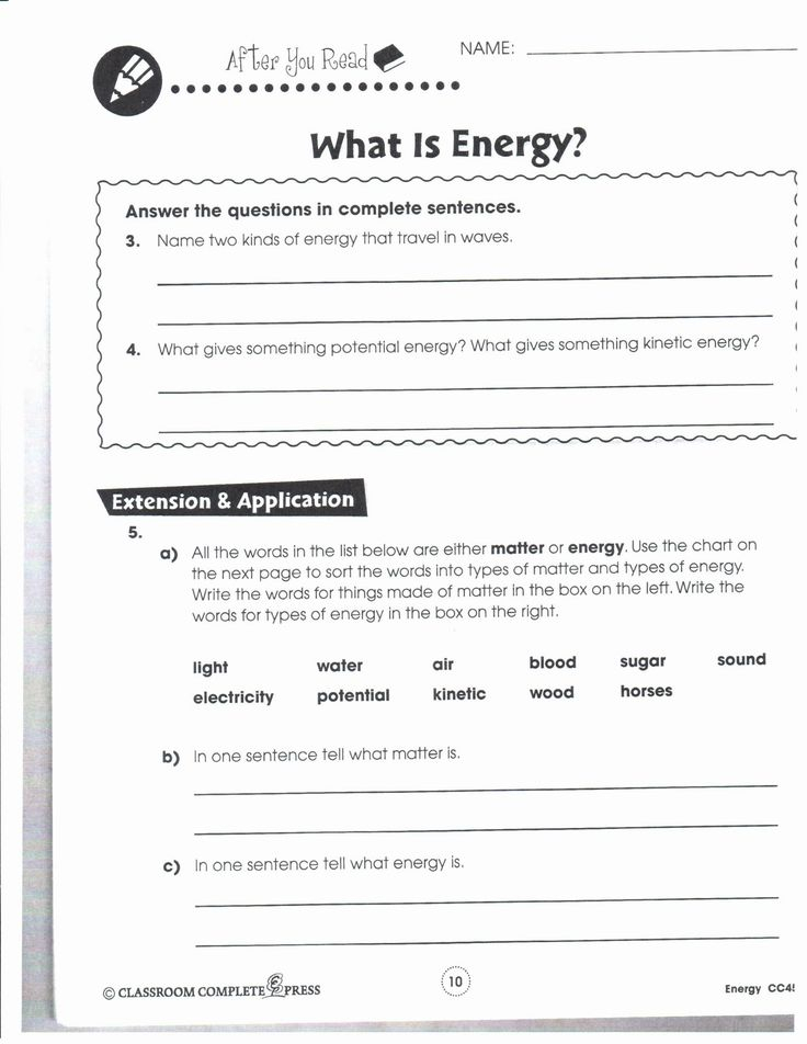 Science Worksheet For 6th Grade