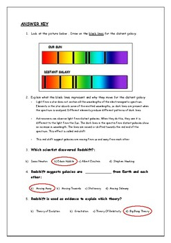 Science Worksheet The Doppler Effect And Redshift By Science Workshop