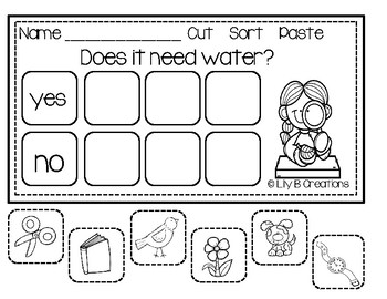 Science Worksheets Cut Sort Paste By Lily B Creations TpT