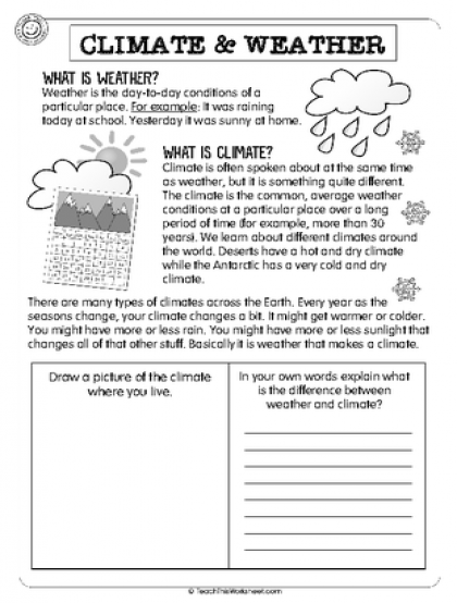 Science Worksheets For Grade 3 Weather Thekidsworksheet