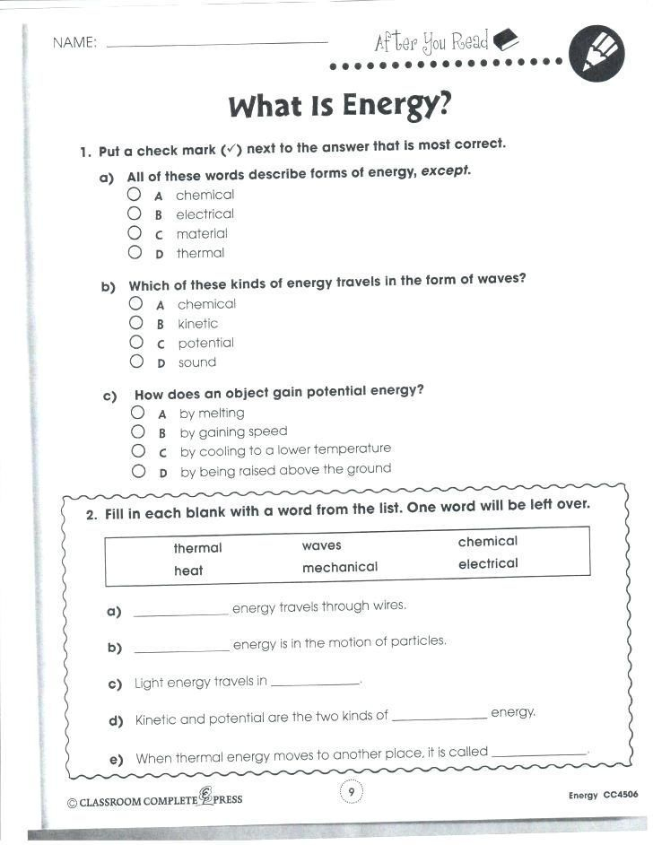 Science Worksheets For Grade 6 With Answers Thekidsworksheet