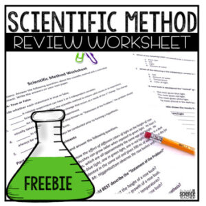 Scientific Method Worksheet answer Key Included The Trendy Science 