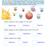 Solar System Worksheet With Answers