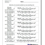 Unit Conversion Worksheet Physics