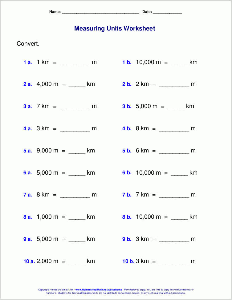 Unit Conversion Worksheet Physics