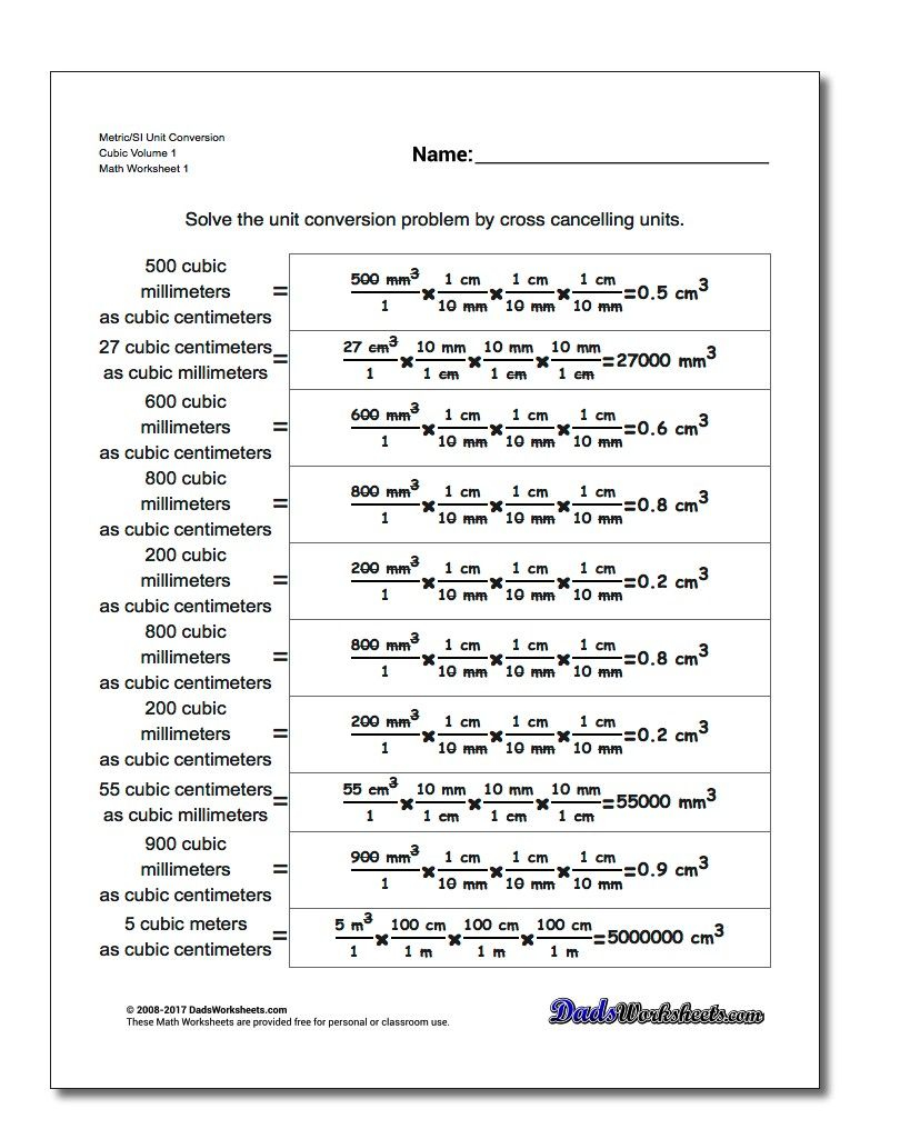 Unit Conversion Worksheet Physics