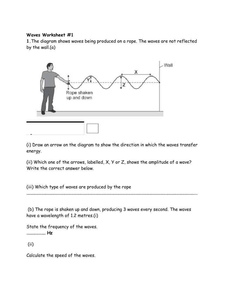 Waves Worksheet