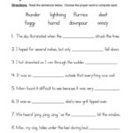 Weather Printables For 3rd Grade Worksheet