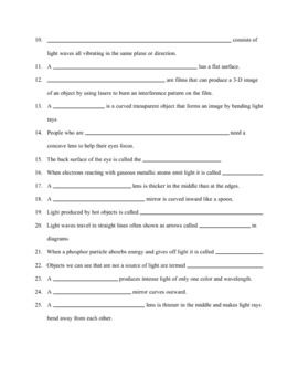 Worksheets Stationery Learn From Science 8 Lenses Worksheet Answer Key Pdf